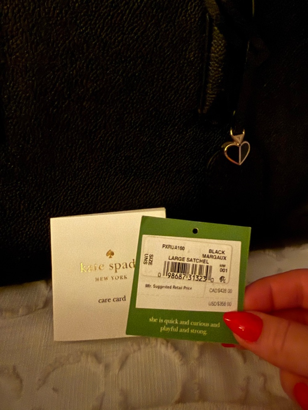 Kate Spade New York Margaux Satchel | Black - Picture 16 of 16